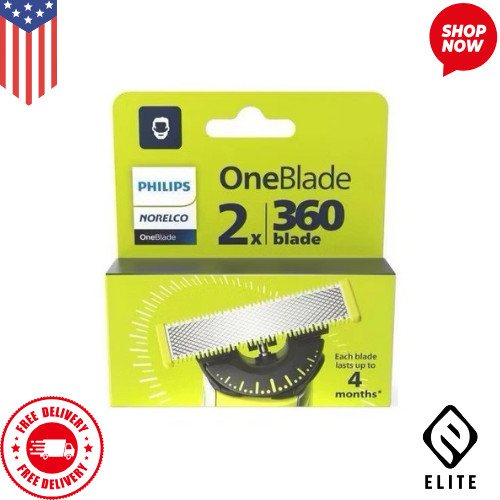 Philips Norelco Oneblade 360 Blade Replacement Blade 2 Pack Genuine Replacement