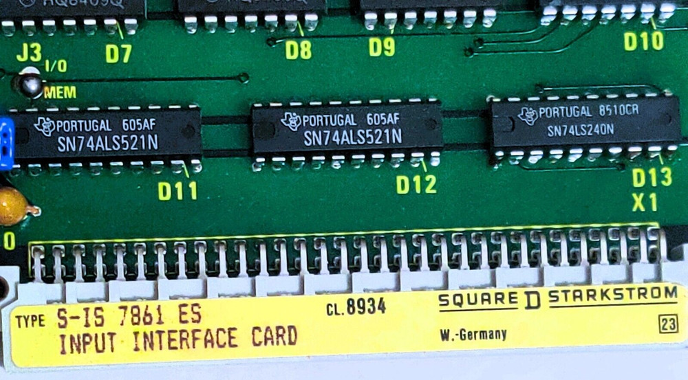 SQUARE D S-IS 7861 ES INPUT INTERFACE CARD 3636001