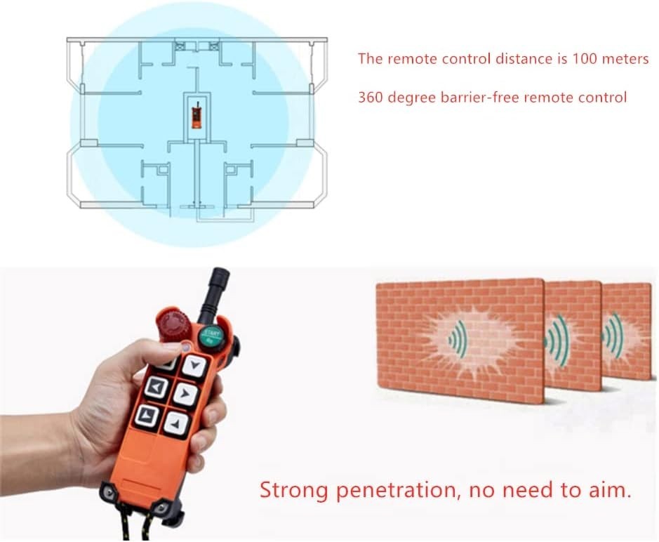 High-Quality Wireless Remote Control for Hoist Cranes - Stop Button 2 Key Switch