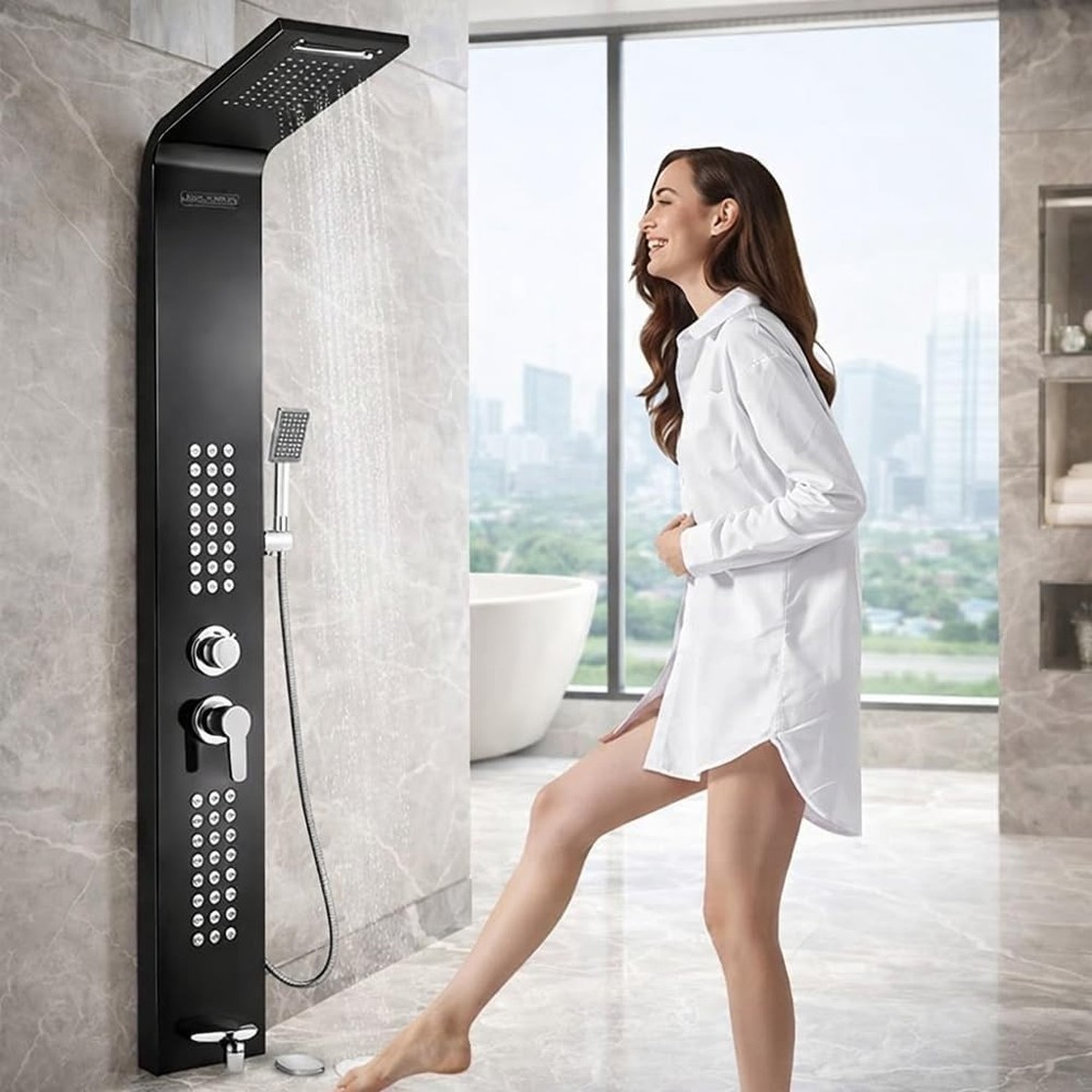 ZeeCry Shower Panel Rainfall, Body Massage Spray Handheld Shower