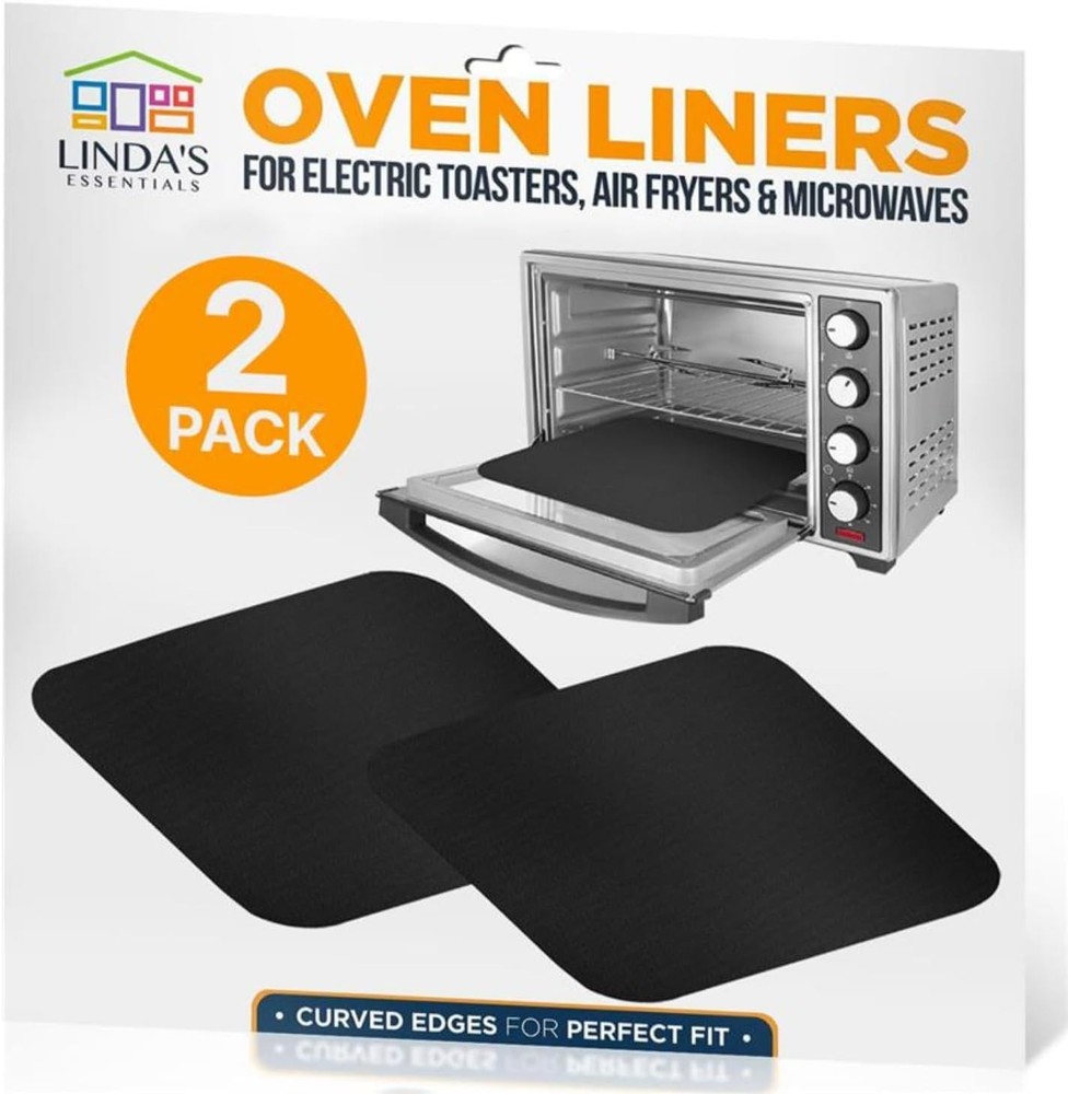 Versatile Reusable Toaster Liners 2 Pack - Simple Cleanup & Cooking Efficiency