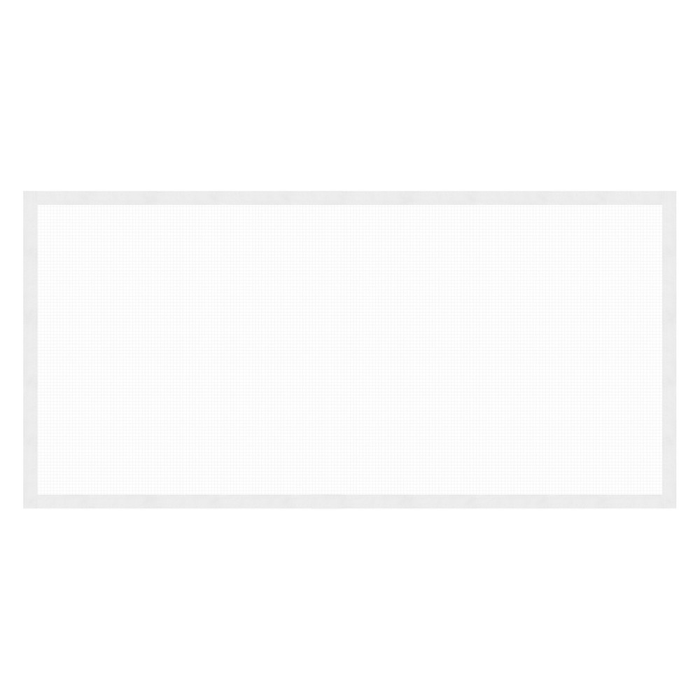 Window Screen Mesh, 24" x 55" Fiberglass Net Mesh White Frame Hook and Loop
