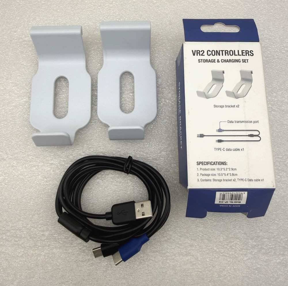 VR Controller Storage Stand Hooks w/Charging Cable For PSVR2,Charging Hangers