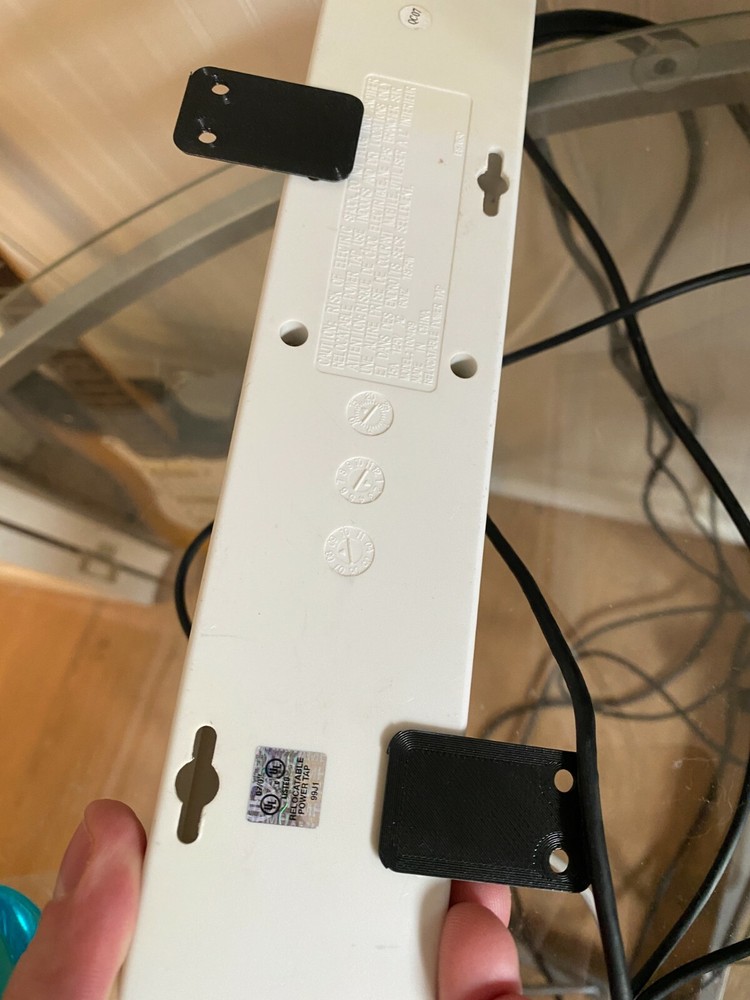 Power Strip Mount Brackets -3D Printed