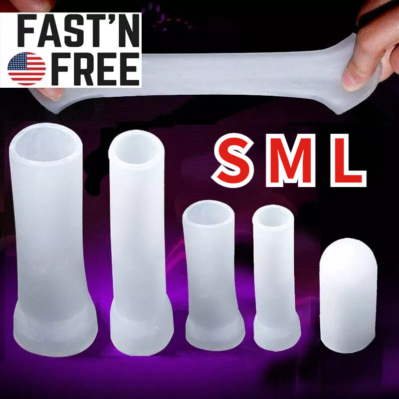 Male Penis-Extender Stretcher Max Vacuum Enhancer Enlarger Silicone Sleeve S-XXL