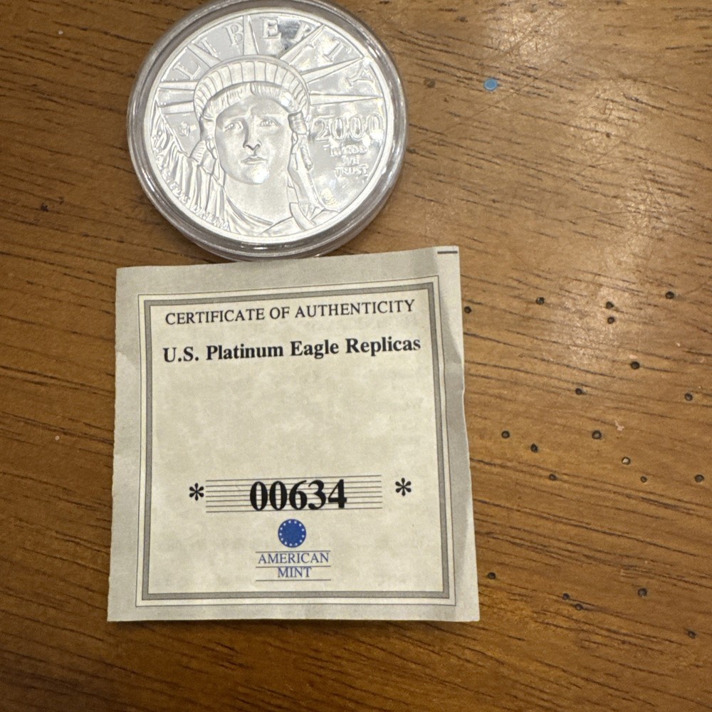 2000 PLATINUM LAYERED $100 American Eagle