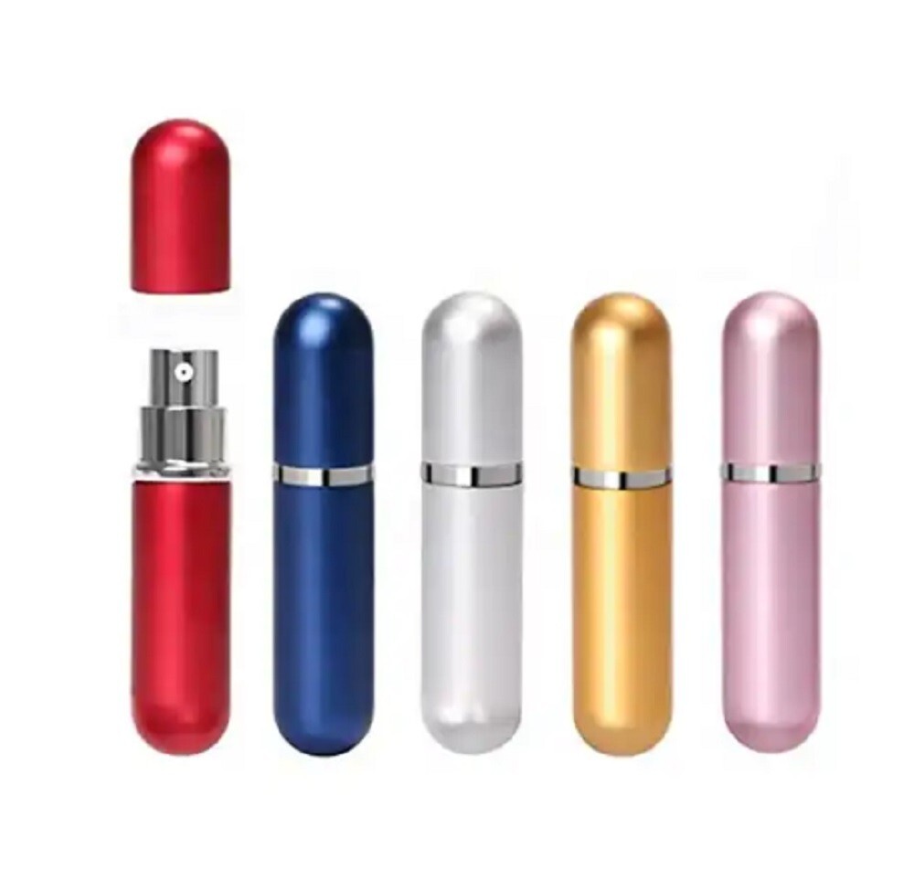 5pcs 10ml Refillable Perfume Atomizer Travel Mini Spray Bottles Set for Purse