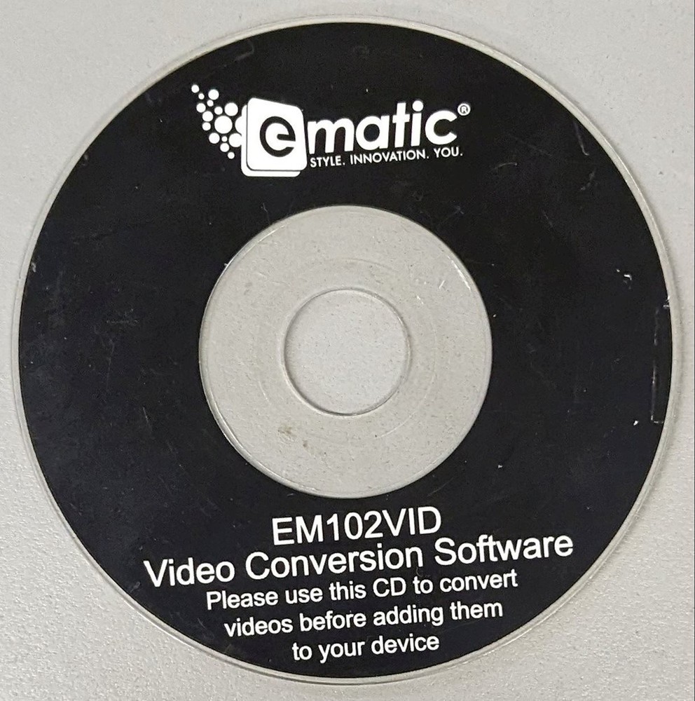 Ematic Video Conversion EM102vid Software Disc