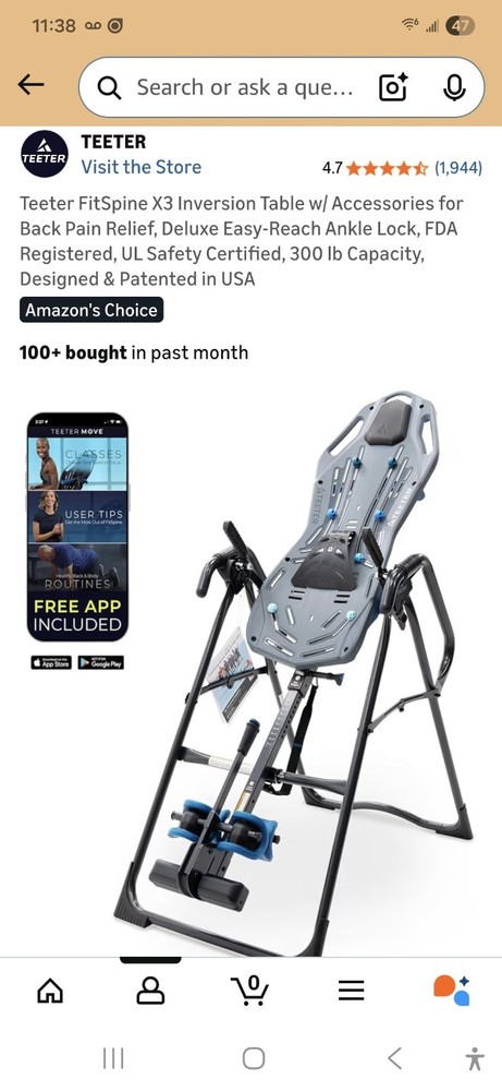 Teeter FitSpine X3 Inversion Table - Barely Used, Pristine Cond! Local P/U Only.