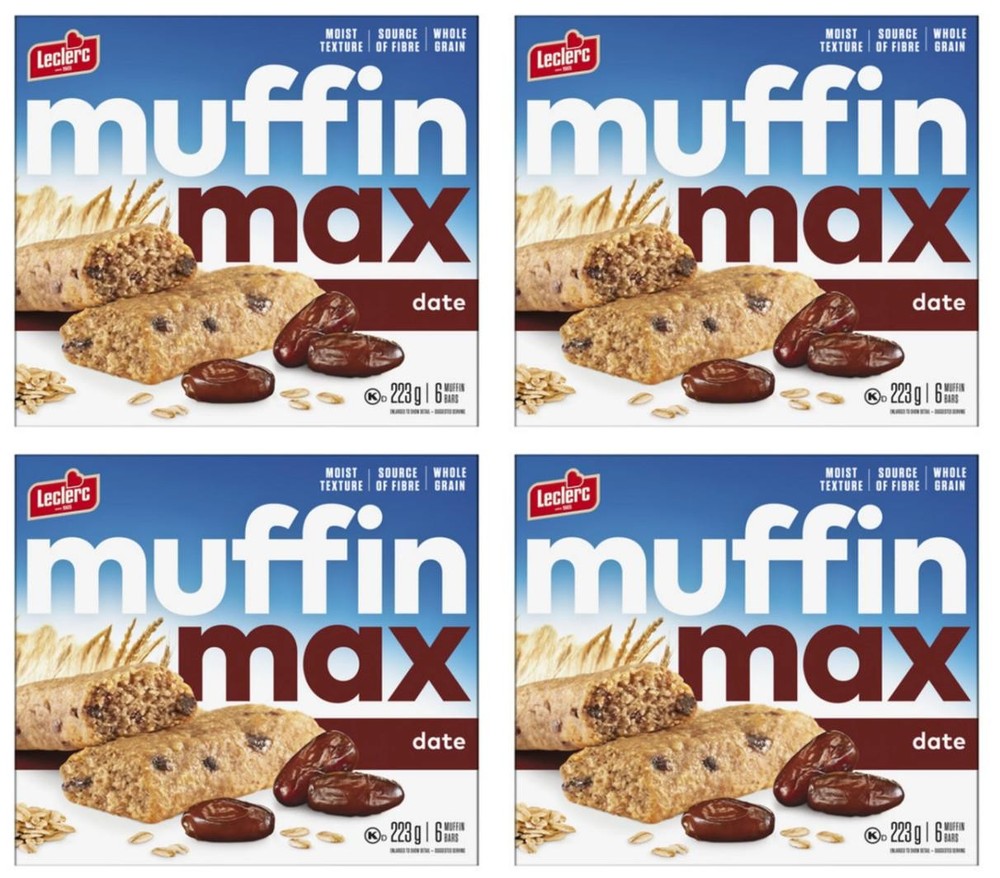 Leclerc Muffin Max Bars Date 223g (4 Pack)