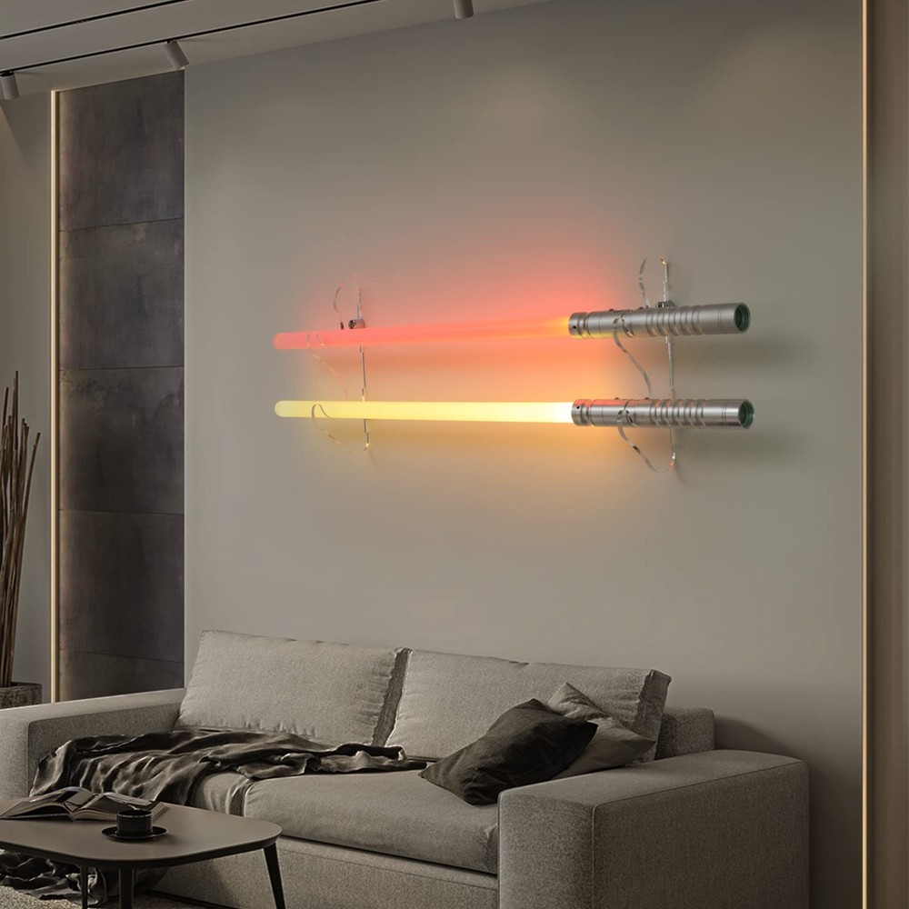 Lightsaber Holder Wall Mount - 2 Layer Horizontal Display - Acrylic Material ...