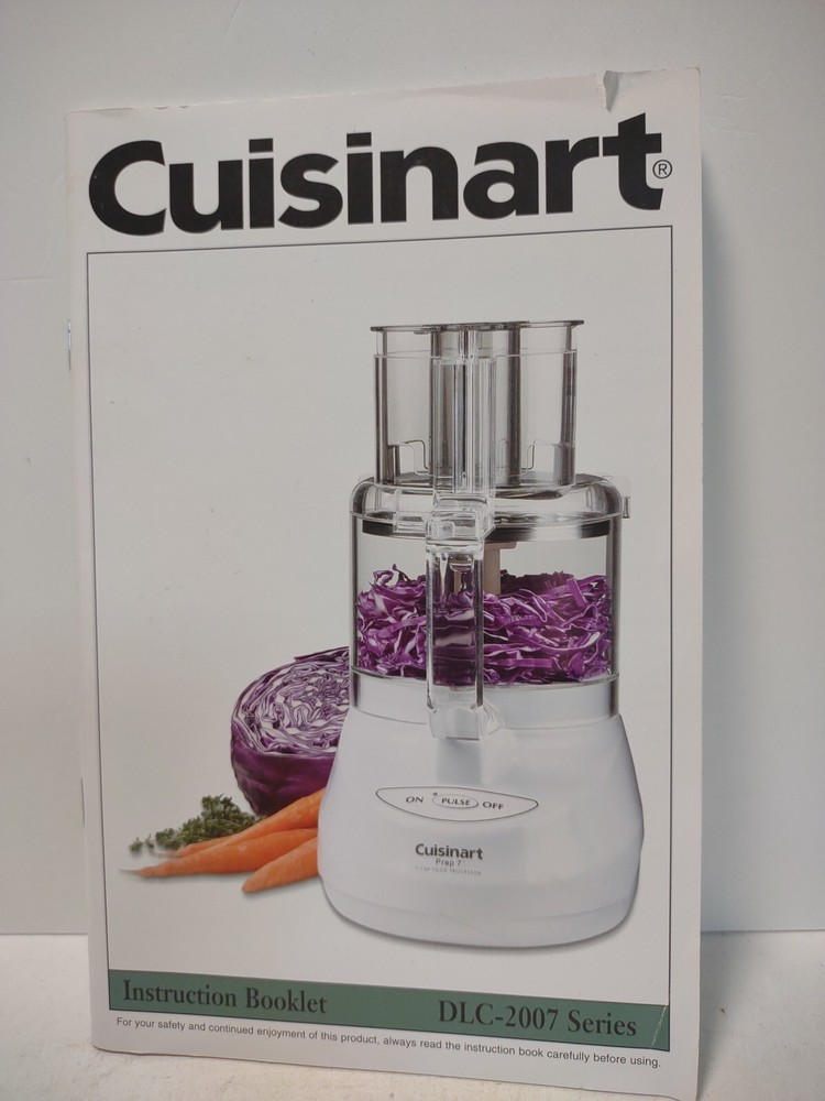 Cuisinart DLC-2007 Prep 7 Food Processor Instruction Manual Booklet Replacement