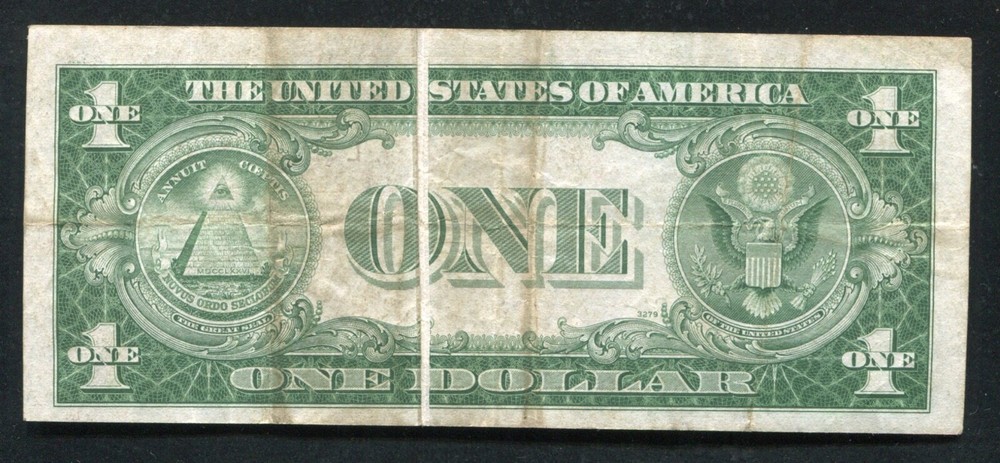 1935-A $1 ONE DOLLAR SILVER CERTIFICATE “GUTTER FOLD ERROR” 
