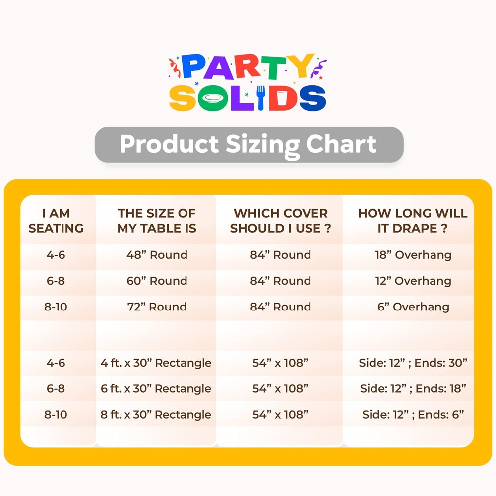 Exquisite Peach Plastic Rectangular Tablecloth 54x108inch, 48 Count - Disposa...