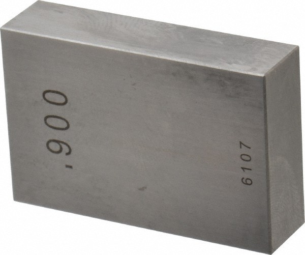 0.9" Rectangular Steel Gage Block Accuracy Grade 0, Includes NIST Traceabilit...
