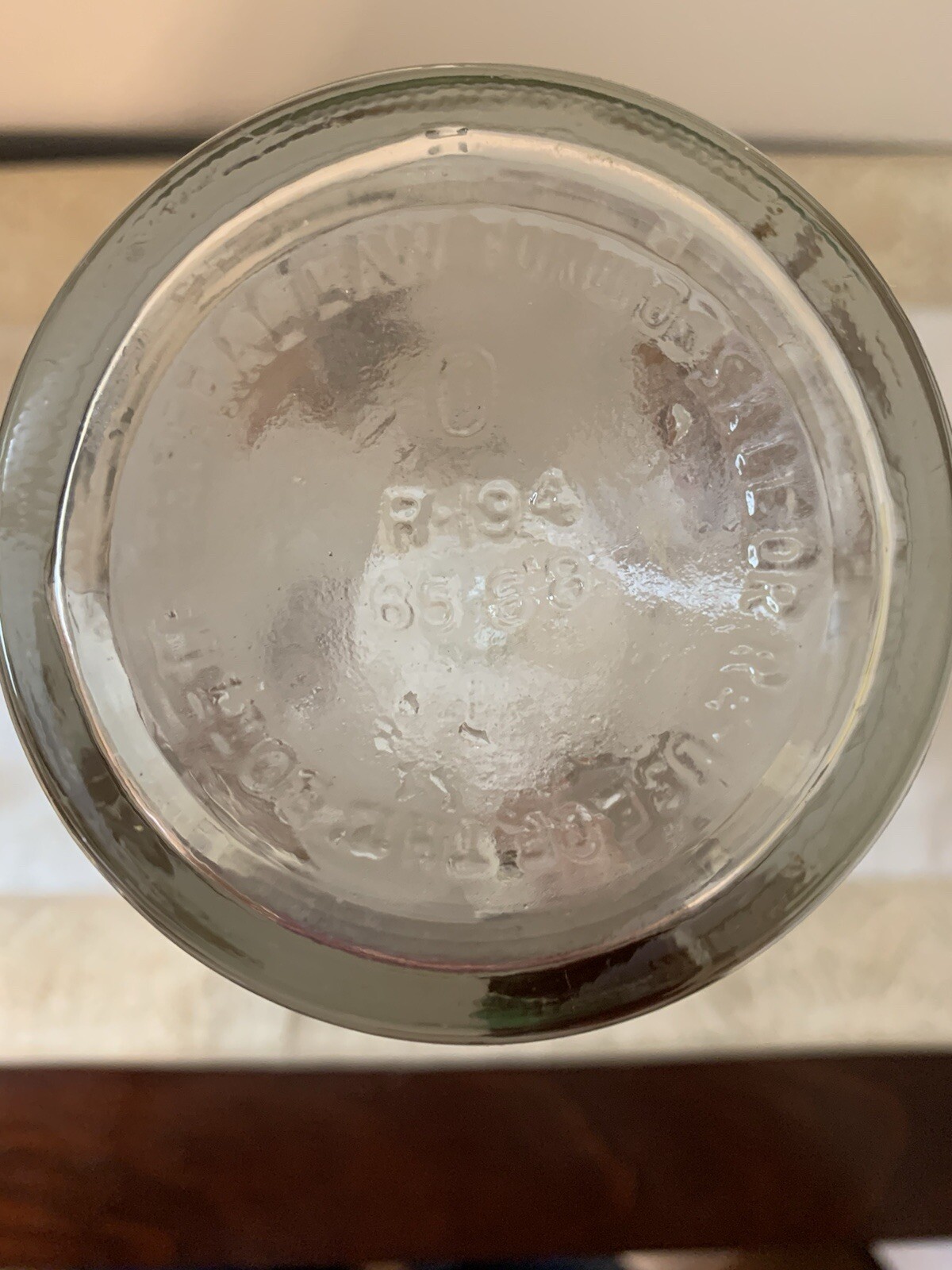 Vintage Libbey Frosted White with Gold Leaves Bottle/Decanter 12” Tall 3” High