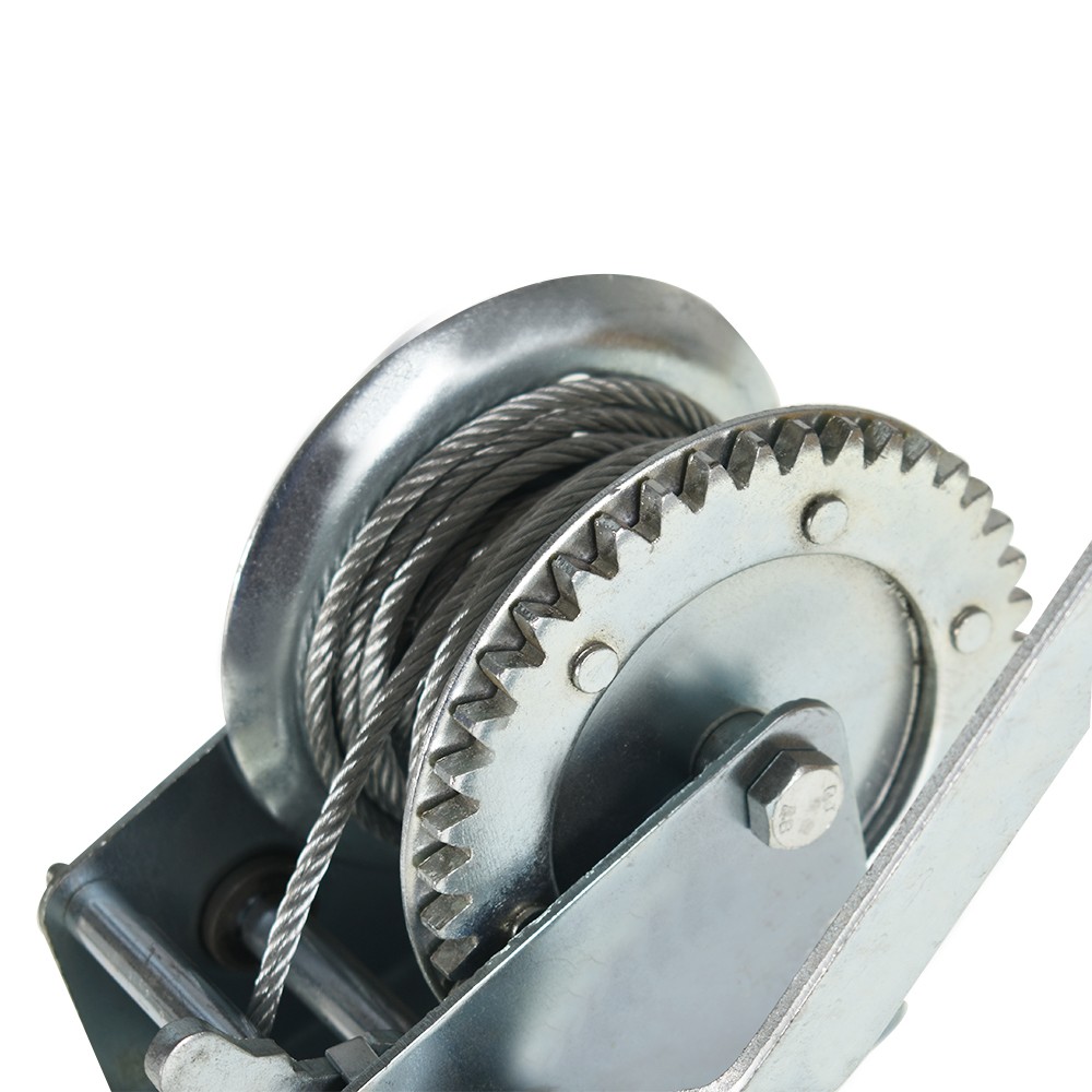 1600lbs Hand Winch Boat Winch Hand Crank Winch With 32ft Cable Manual Winches