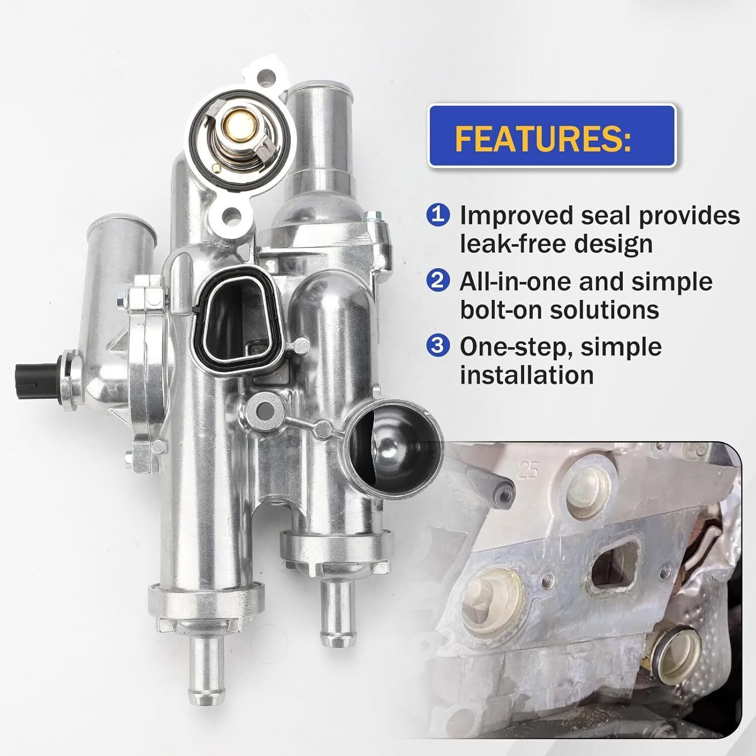 Aluminum Thermostat Housing Assy for Chrysler Sebring 200 Dodge Journey Avenger