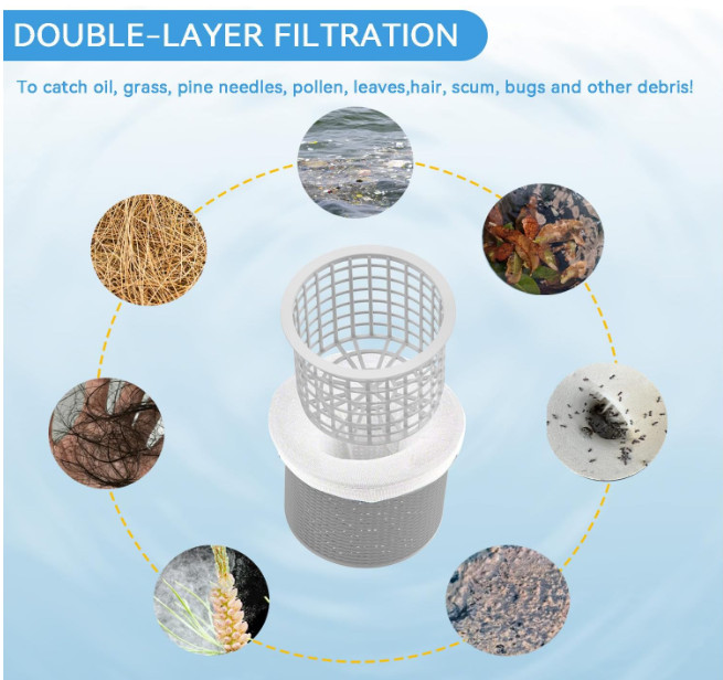 Surface Float Skimmer,2025 Upgrade,No Installation Required, no Adjustable Br...