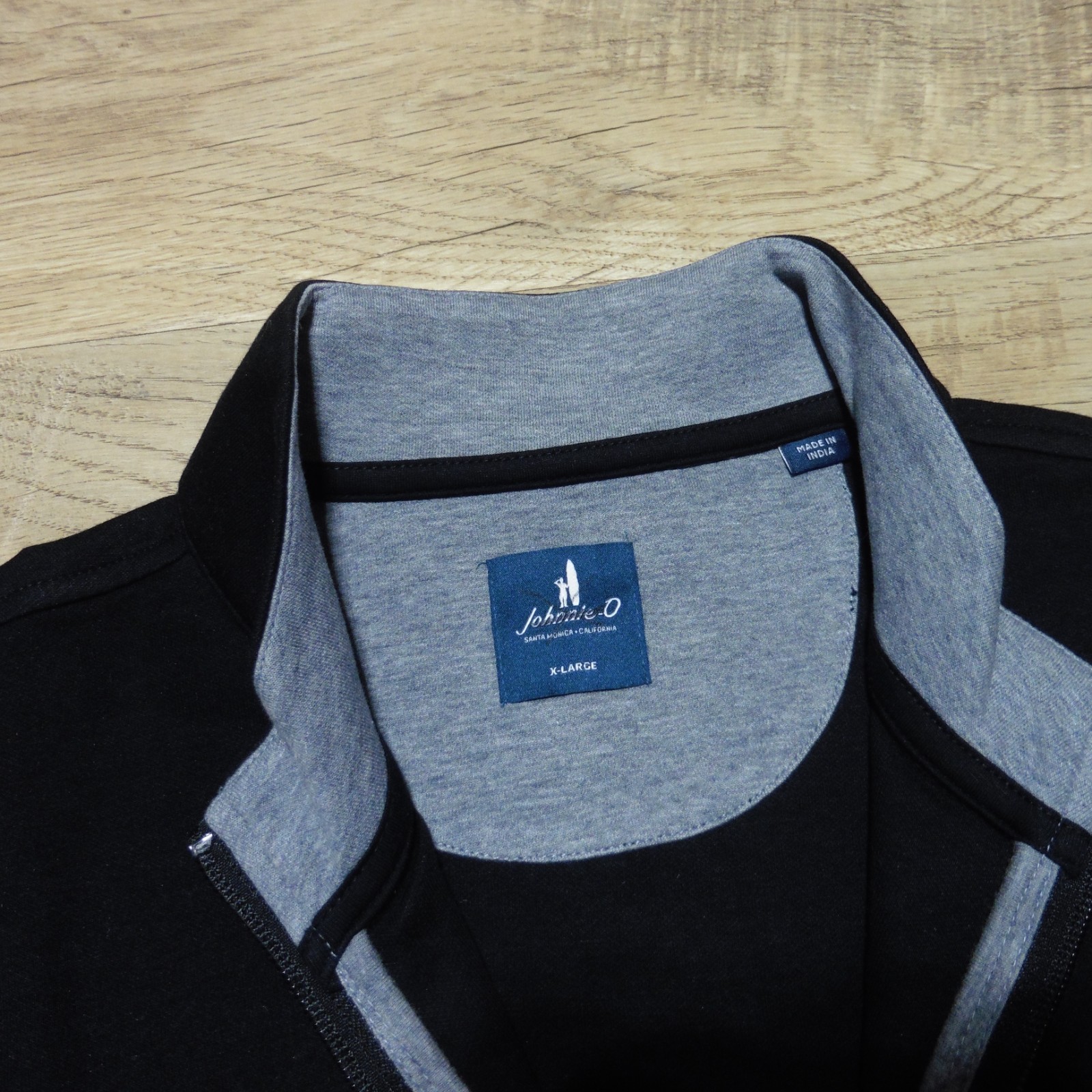 JOHNNIE-O Mens XL X-LARGE SULLY PULLOVER BLACK 1/4 ZIP SWEATSHIRT SWEATER