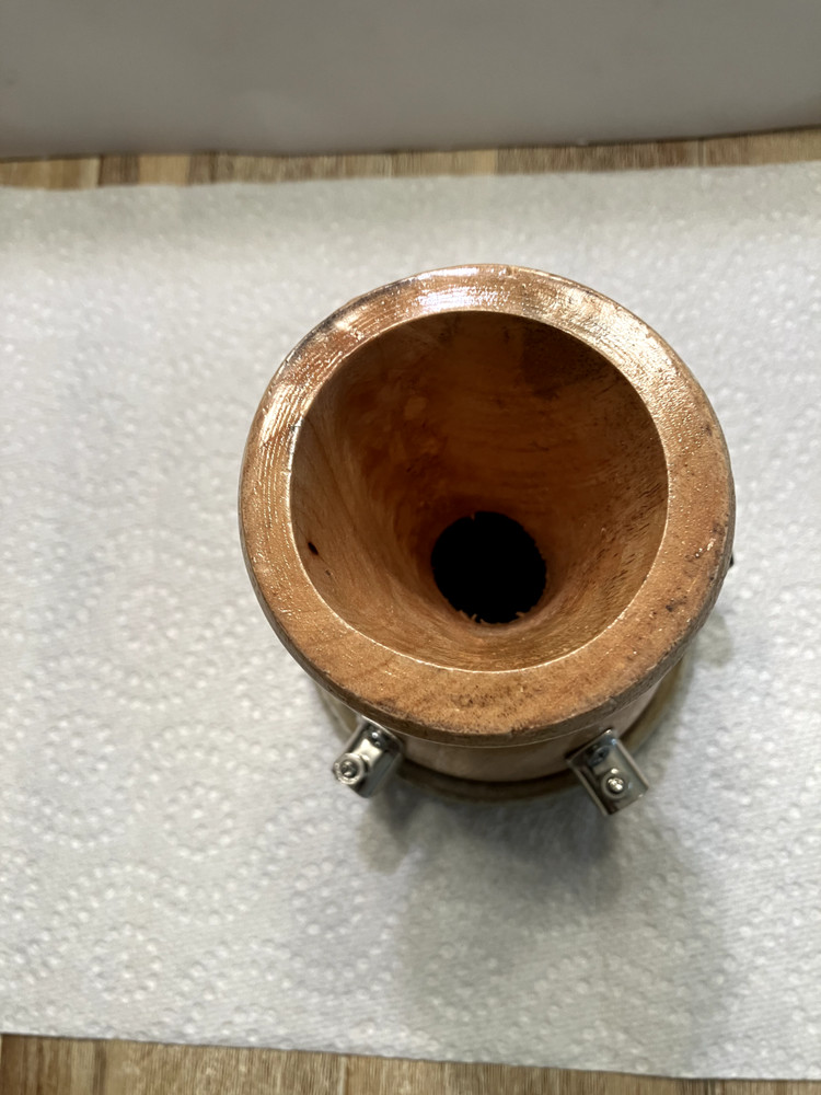 Vintage djembe drum, 6" tall