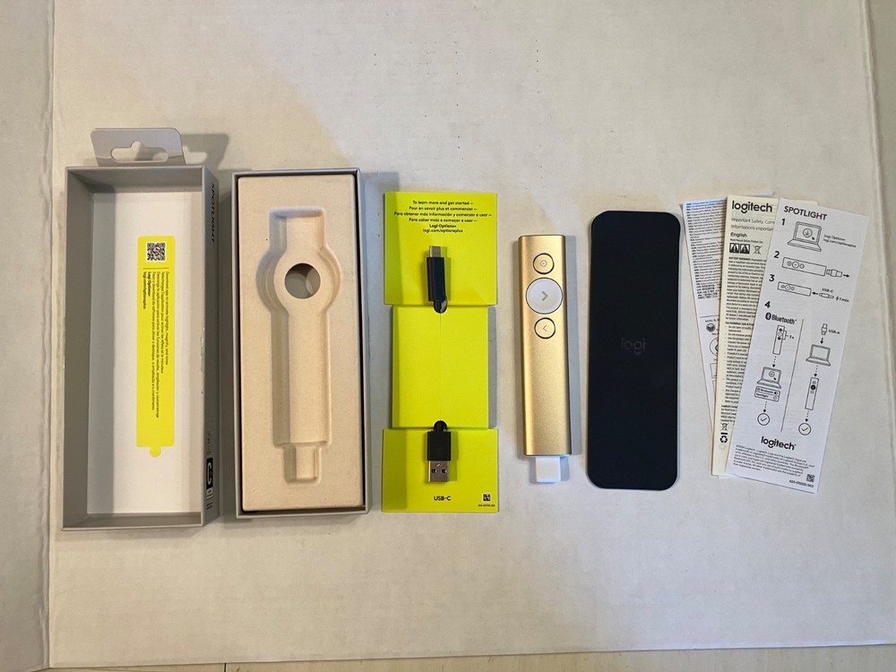 Logitech Spotlight Wireless Presentation Remote - Gold (910-004860) Open Box
