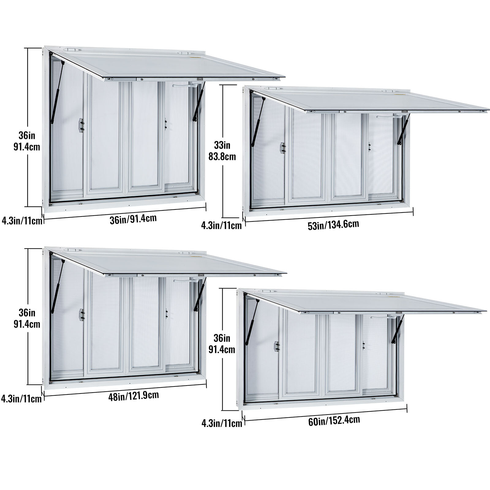 Concession Stand Trailer Serving Window Awning Food Truck Service Screen Windows