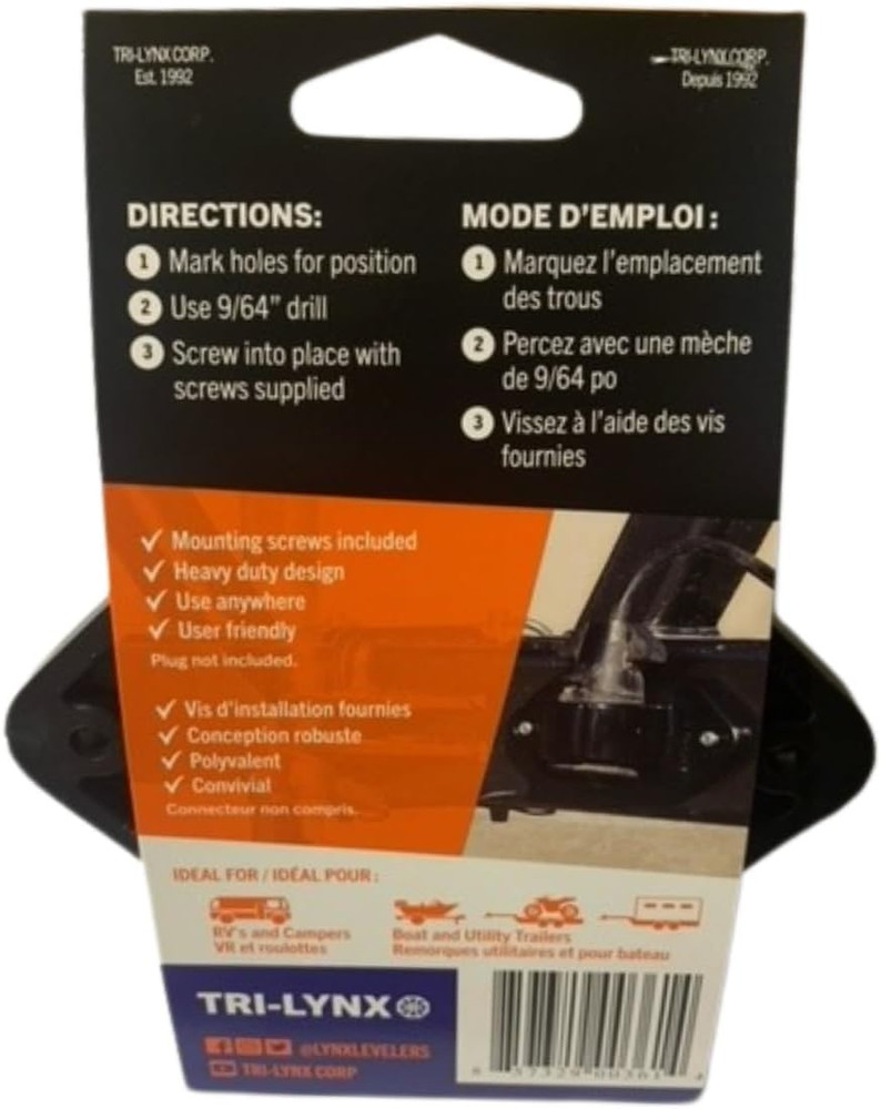 8200B Lynx Stay-Put Plug Holder, Black