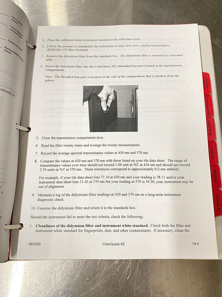 HunterLab Universal Software 3.8 - Users Guide / Instruction Book / Manual