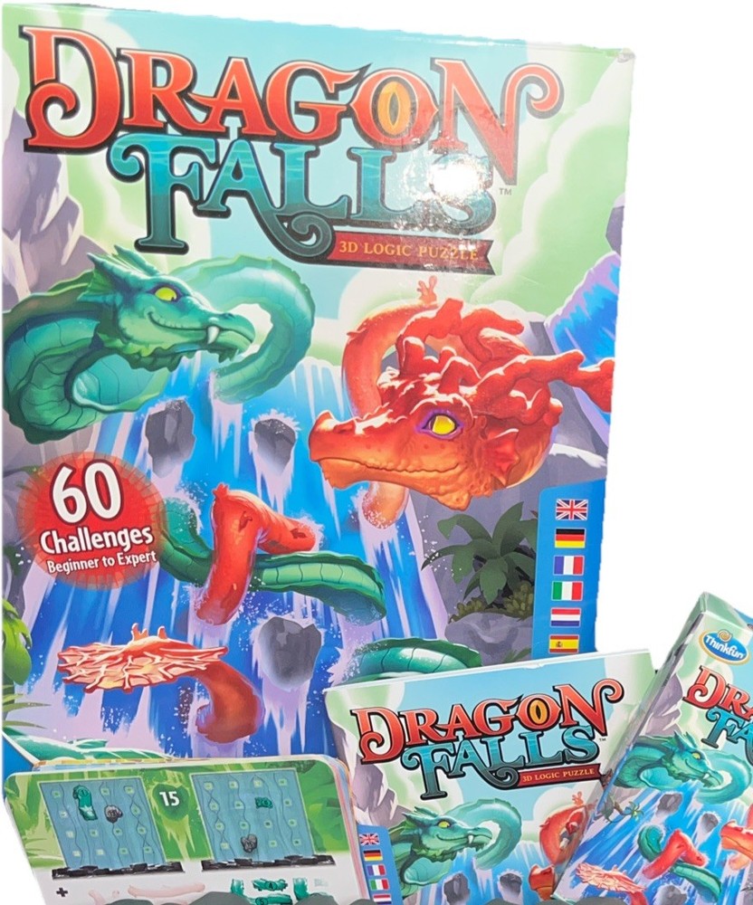 Dragon Falls - 3D Logic Puzzle Brainteaser - ThinkFun, 60 Challenges, New/Sealed