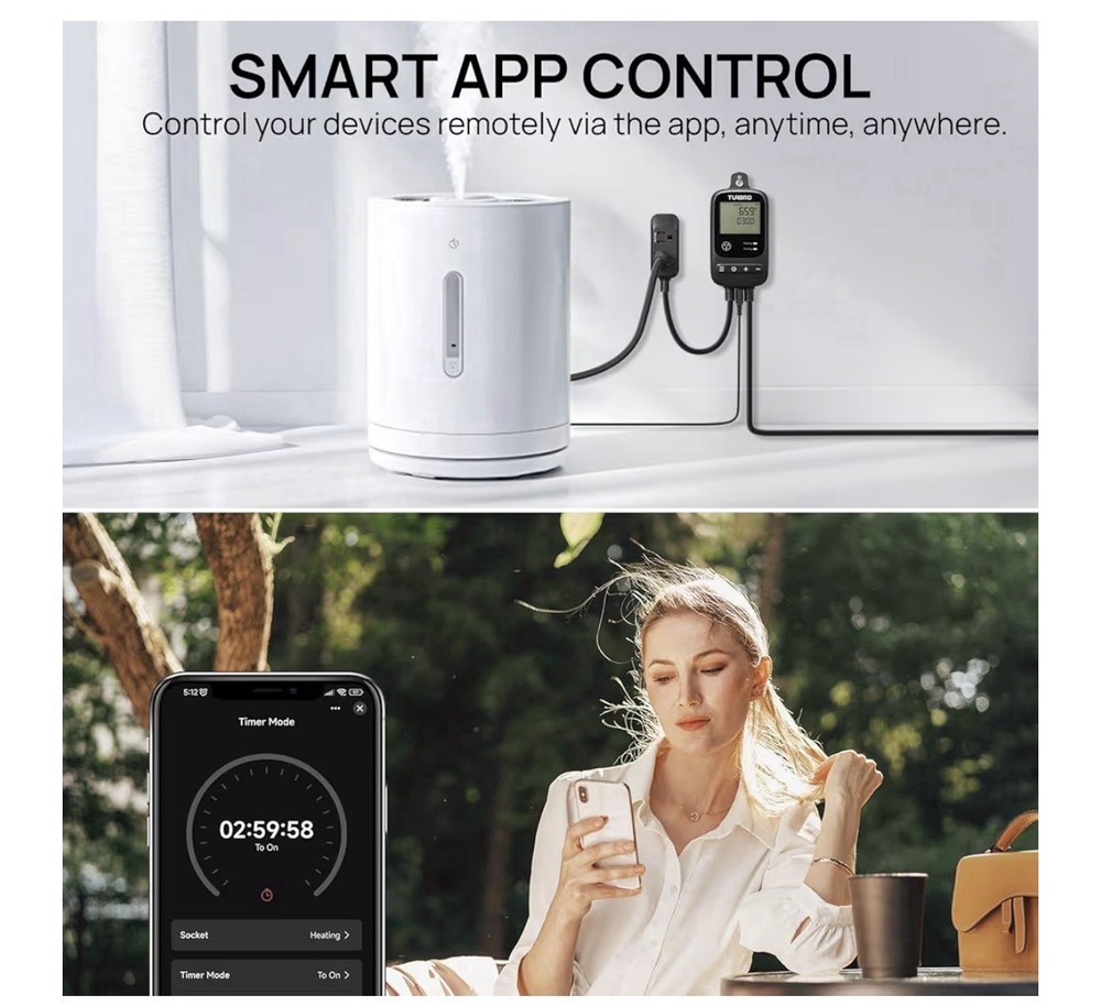 TURBRO Smart Temperature Controller Heating Cooling, WiFi-Enabled Thermostat