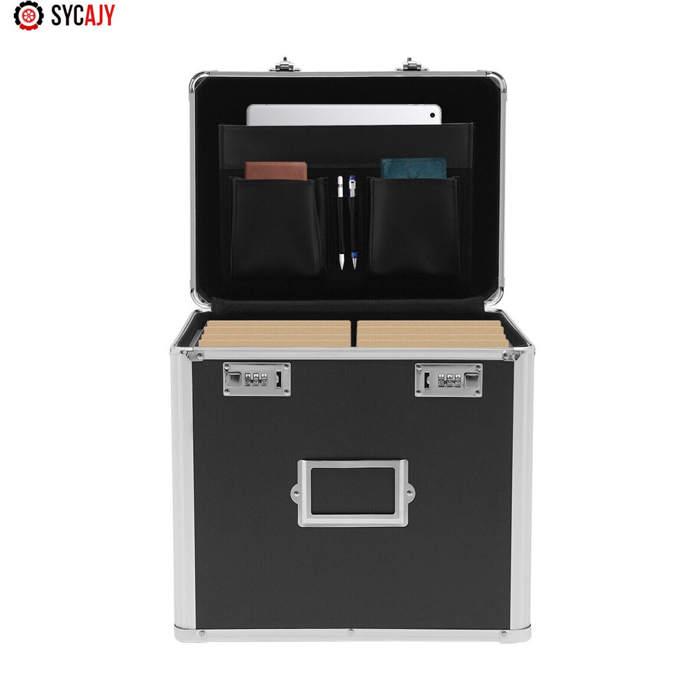 Fireproof Document File Organizer Box Storage Filing Cabinet Safe Portable Box