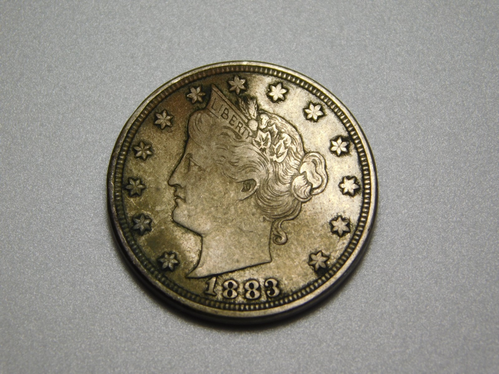 US COIN 1883 LIBERTY HEAD V NICKEL NO CENTS