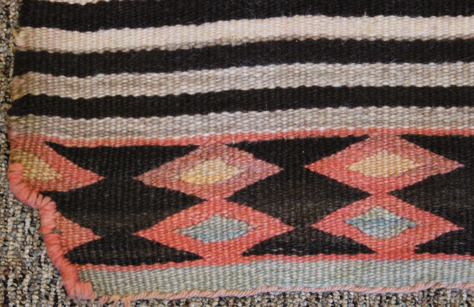 Vintage Transitional Period (OR EARLIER) Navajo Blanket (Large Saddle or Childs)