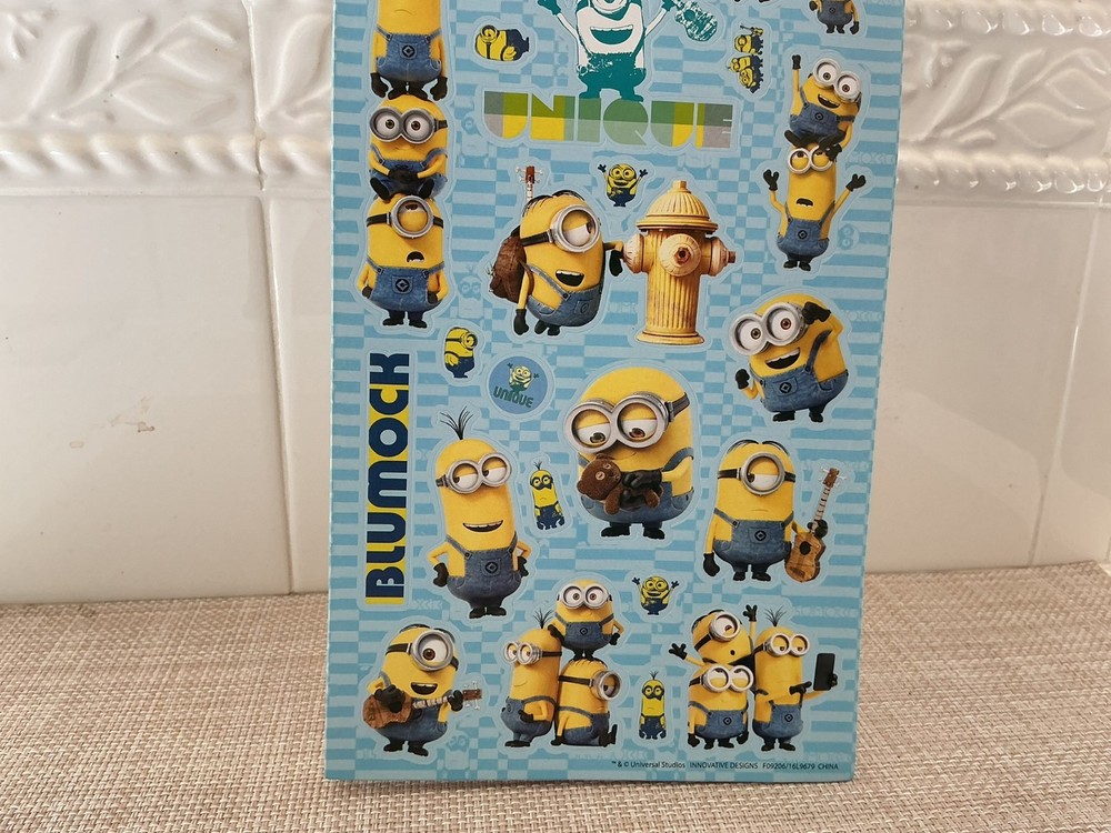 Despicable Me Minions Universal Studios Sticker Book 4 Sheets Total Pre-owned