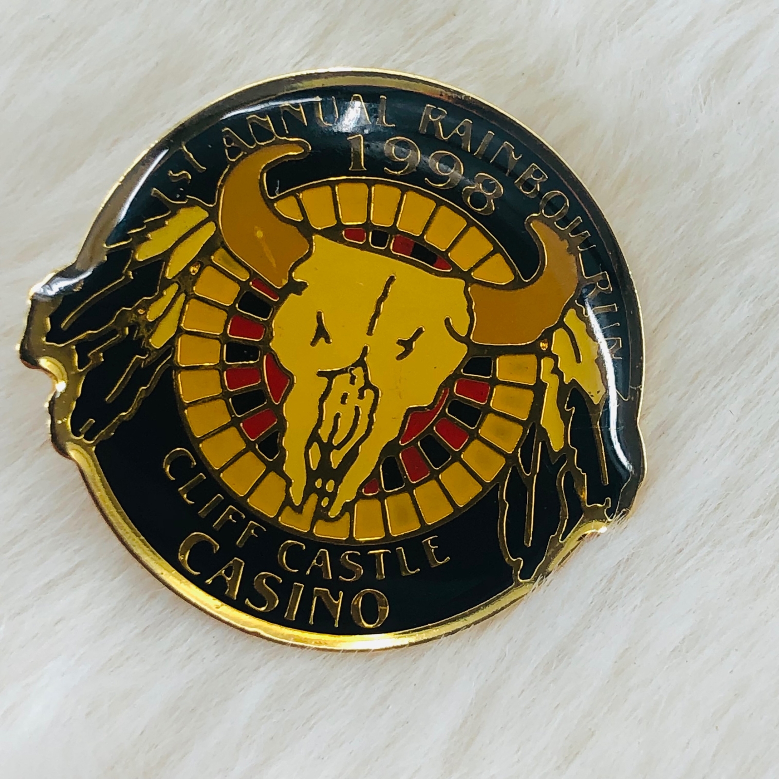 1998 Cliff Castle Casino 1st Annual Rainbow Run Motorcycle Ride Souvenir Pin
