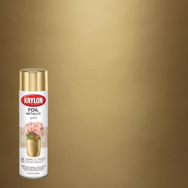 Krylon Fast Dry Resembles Actual Plating Gold Foil Premium Metallic Spray Paint