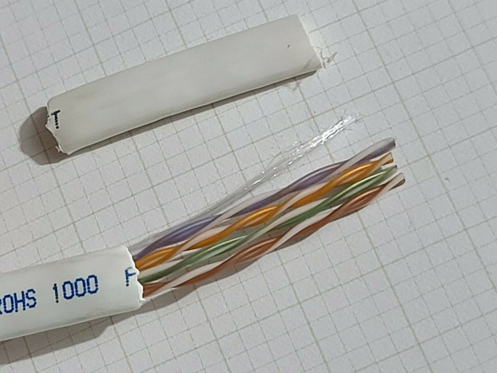 Belden 1874A 23/4P CAT6+ Bonded Pair Flat Network Cable CMP Plenum White /50ft