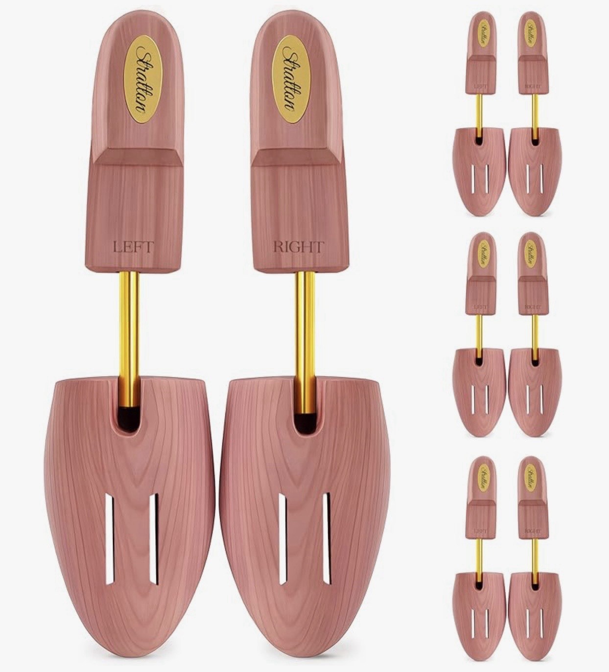 4 Pairs Cedar Shoe Tree - Shoe Trees for Men&Women, Sneakers, Widener&Shaper