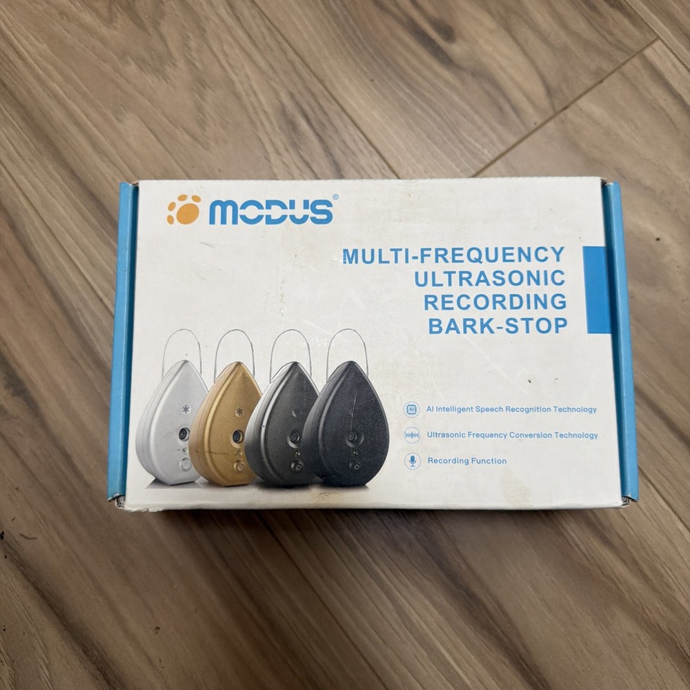 Modus Multi-Frequency Ultrasonic Recording Bark Stop.      open box