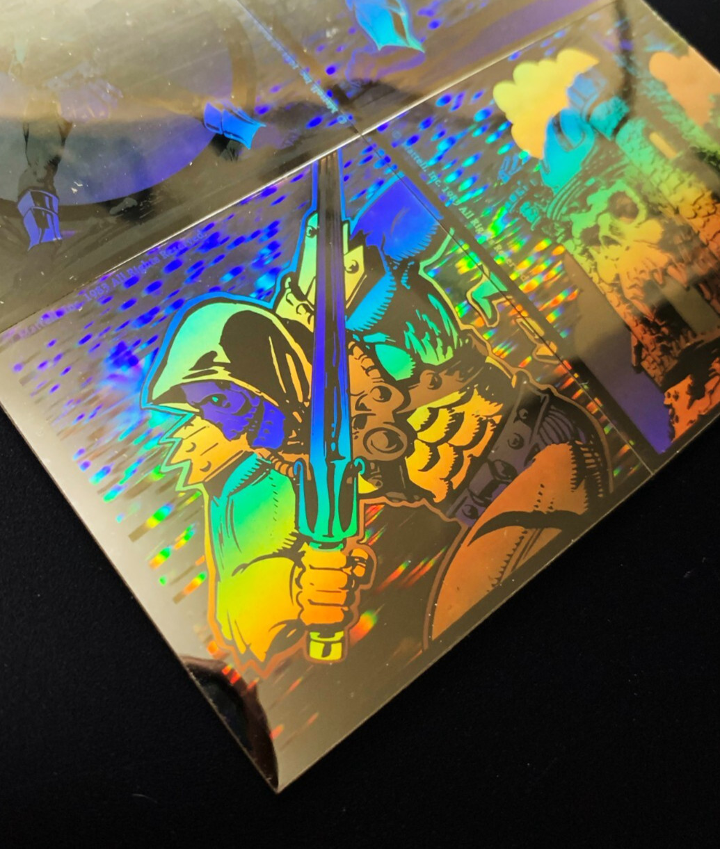 RARE VINTAGE HE MAN HE-MAN DC COMICS hologram holographic sticker decal 1983