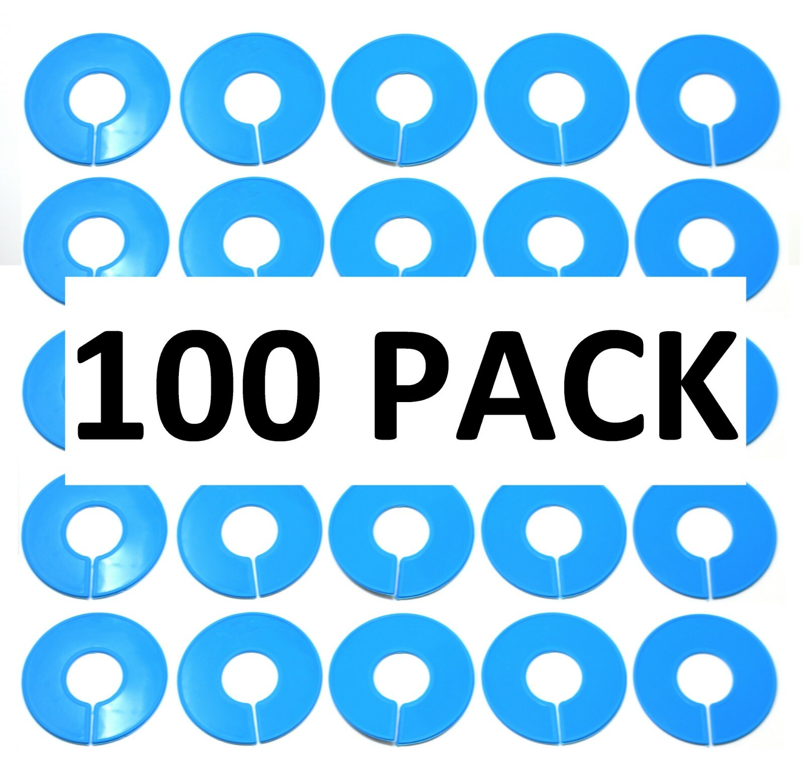 Blue Round Plastic Blank Rack Size Dividers - Multi-Pack