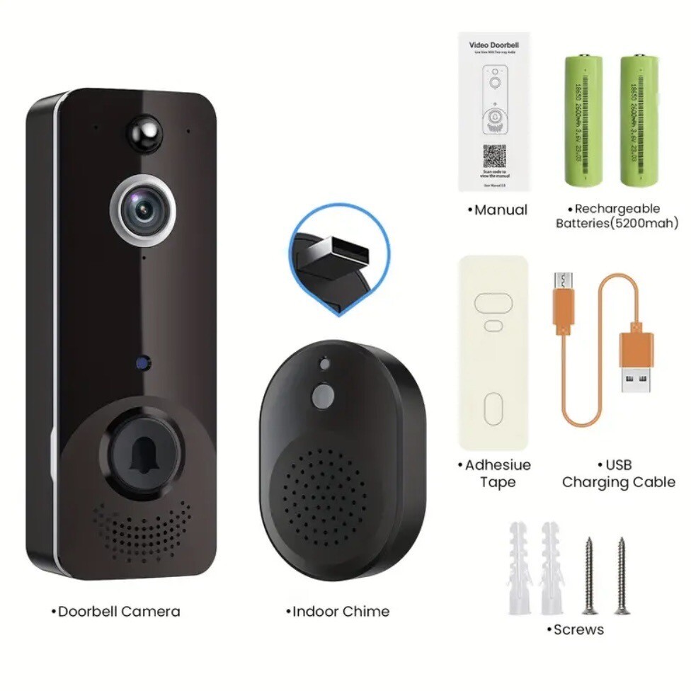 Smart Doorbell Camera- 2 Way Audio - Wireless