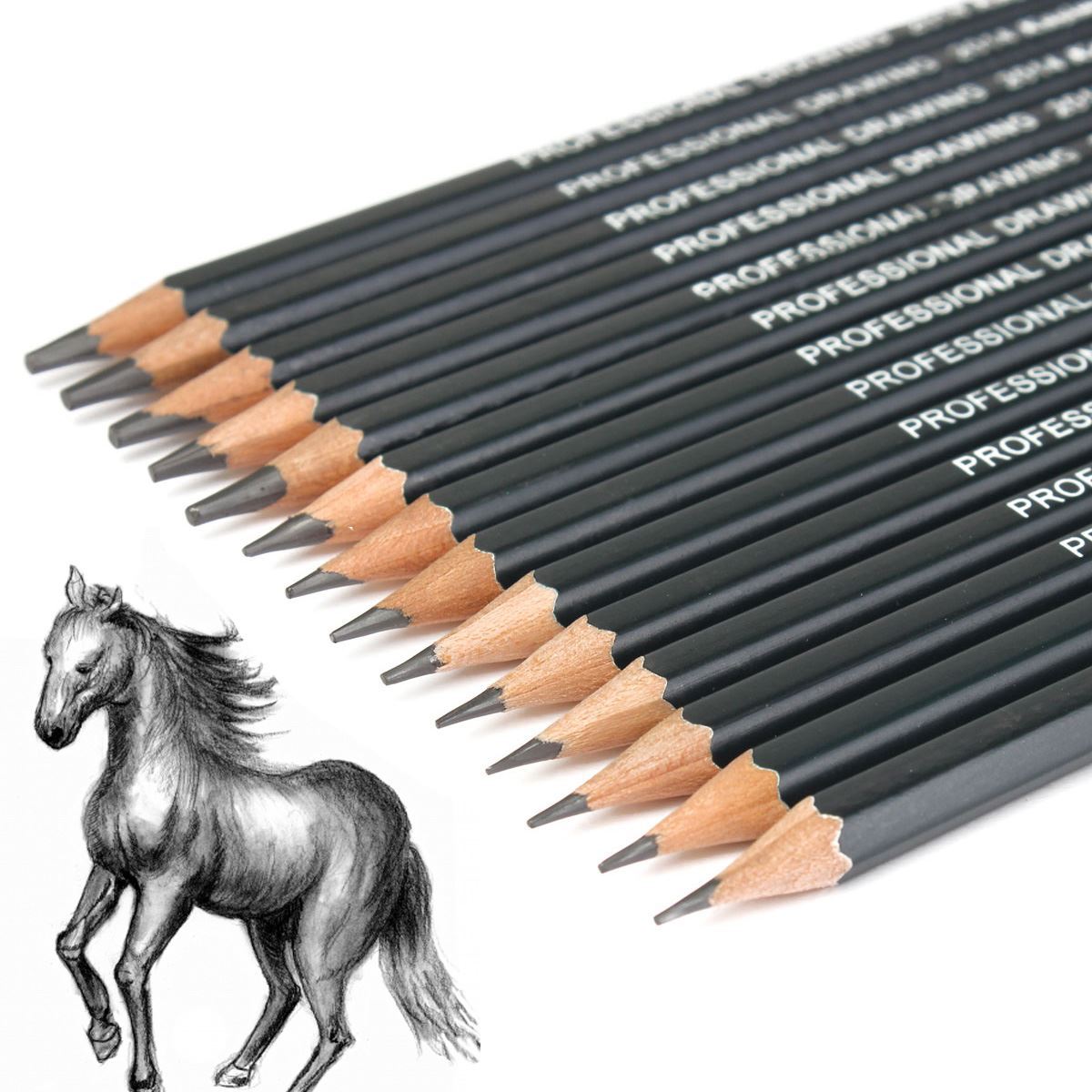 Sketch Art Drawing Pencil Sketching Graphite Artist Sketch Soft Set Of 14