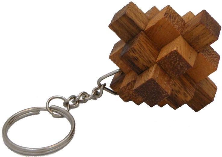 Steps Key Chain - Wooden Puzzle Brainteaser