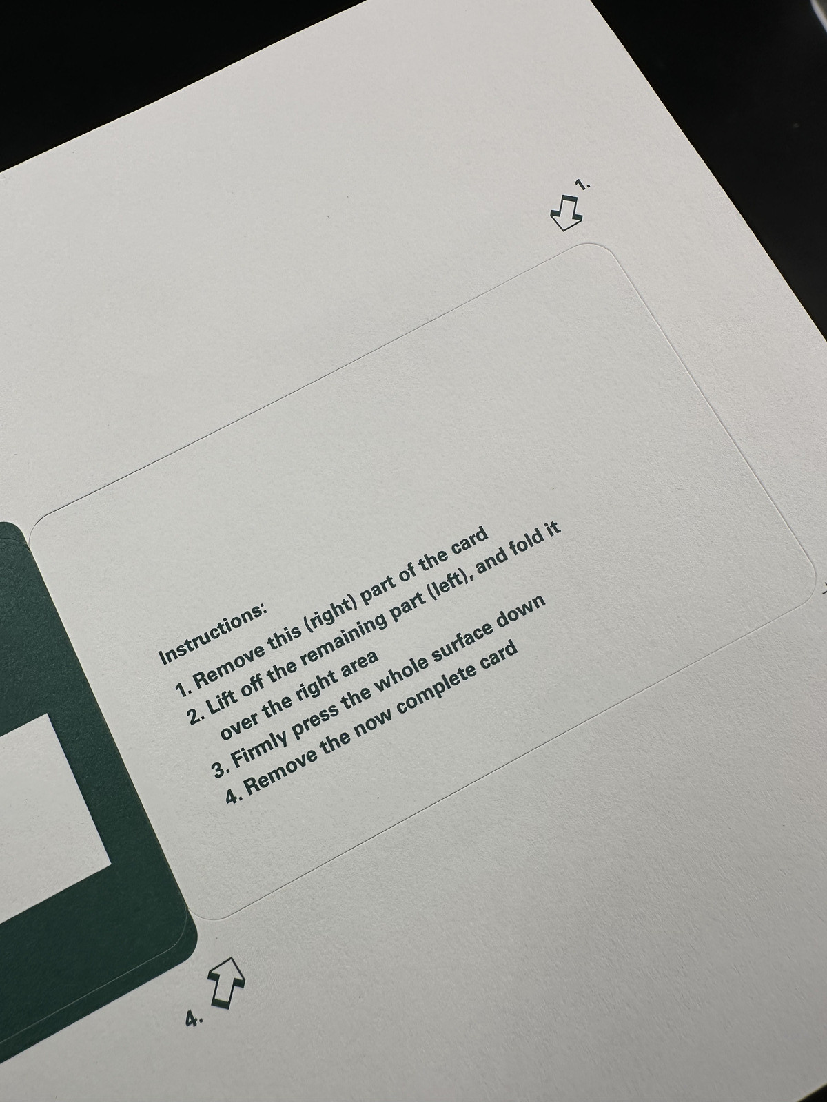 Official Blank Rolex Service Card from Rolex Service Center. NEW