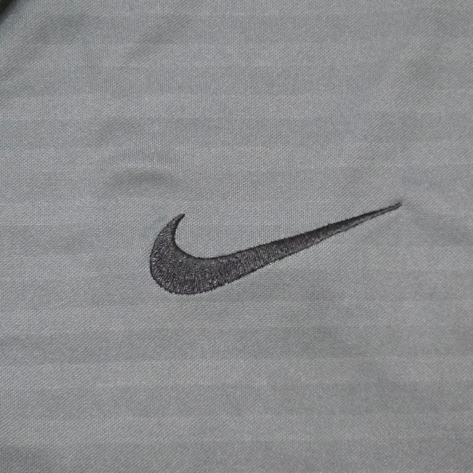 Nike Dri-FIT Gray Striped Golf Polo Shirt Athletic Men's XXL