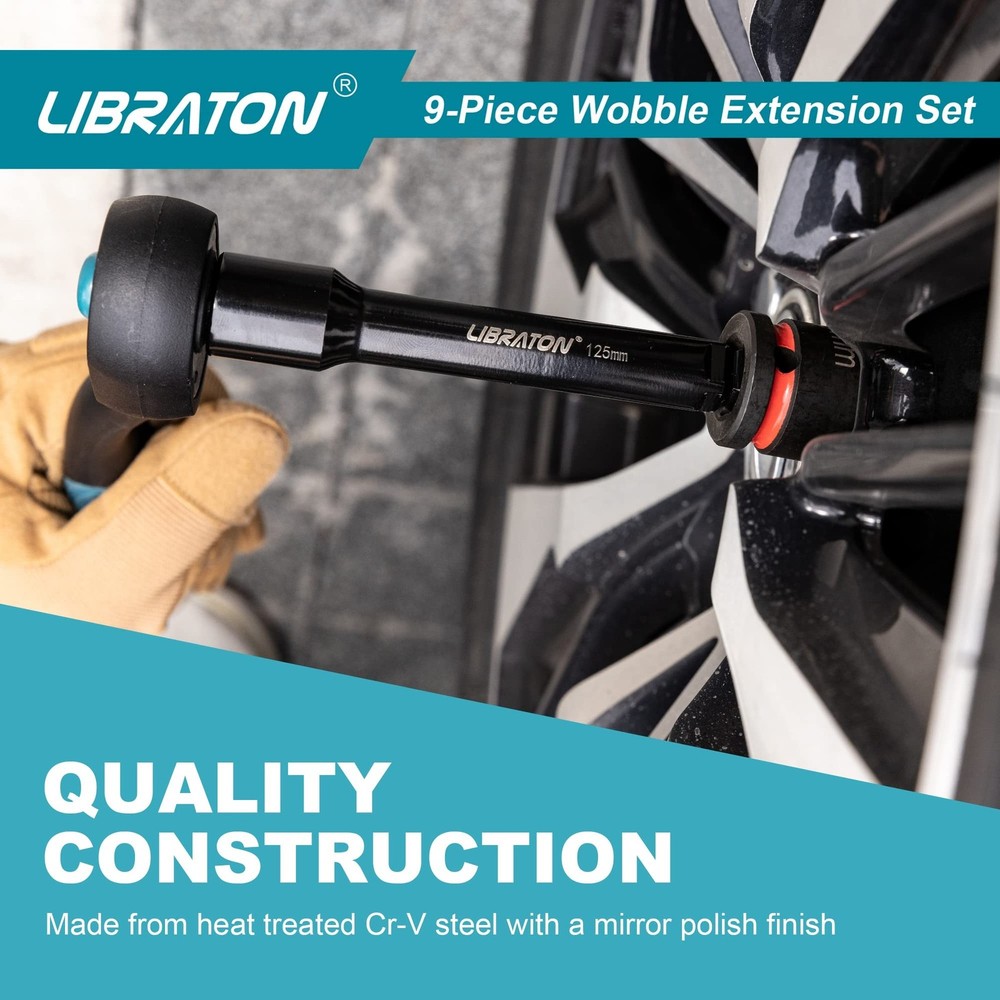 LIBRATON Wobble Extension Set, Socket Extensions Set, Ratchet Extensions 1/4"...