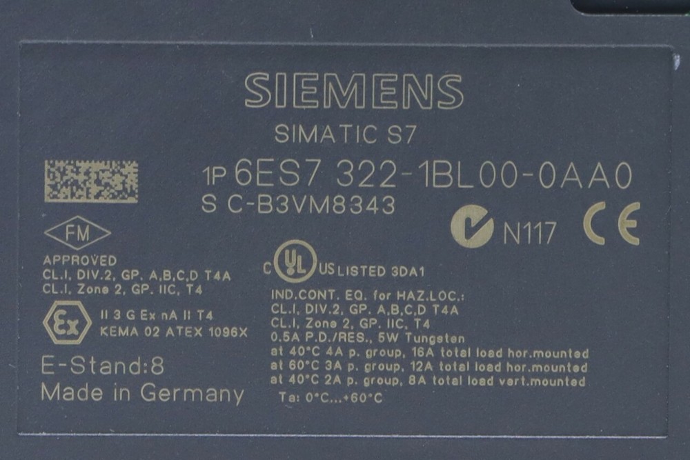 SIEMENS SIMATIC 7 6ES7 322-1BL00-0AA0 OUTPUT MODULE