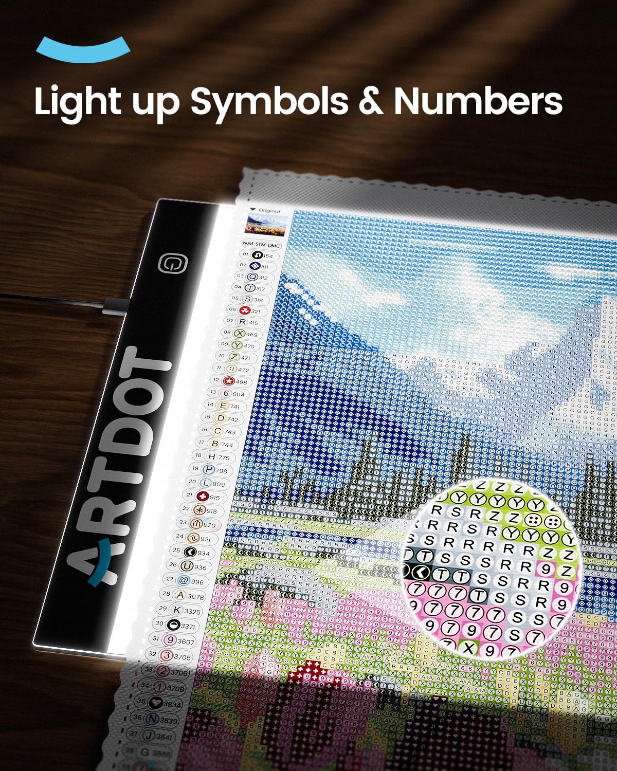 A4 Led Light Pad For Diamond Painting Kits For Adults Usb Powered Adjustable Bri